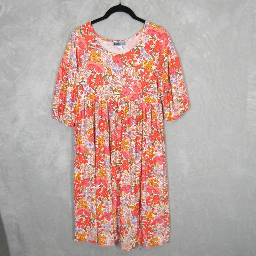 Karina Charlie Dress Petal Parfait Print Floral Size Small Medium Cottagecore